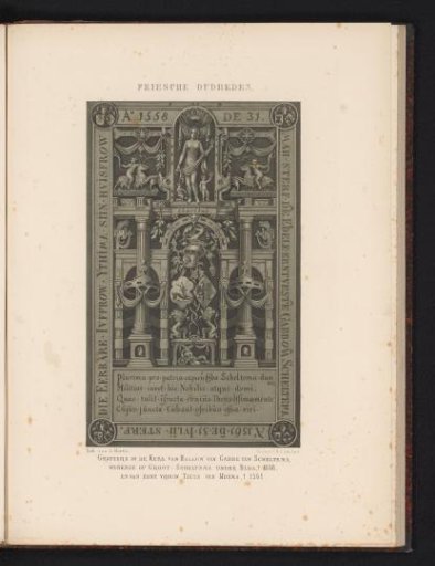 Tombstone in the church of Hallum of Gabbe van Scheltema and his wife Tjets van IJdsma