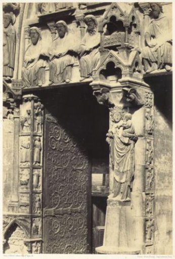 Detail of the Porte de la Vierge of Notre Dame, Paris