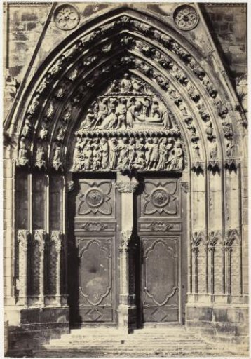 Doors of the transept on the south side of Notre Dame, Paris