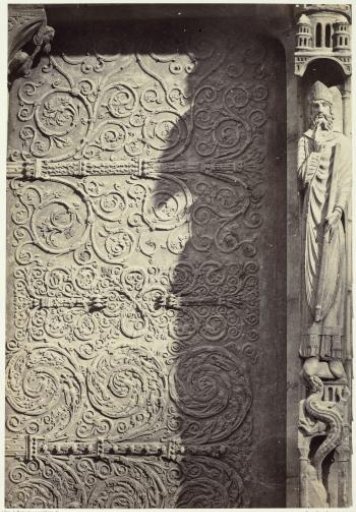 Decorations on the Porte Sainte-Anne of Notre Dame, Paris