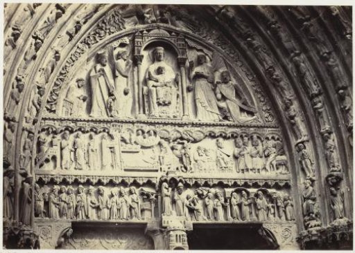 Tympanum above the Porte Sainte-Anne of Notre Dame, Paris