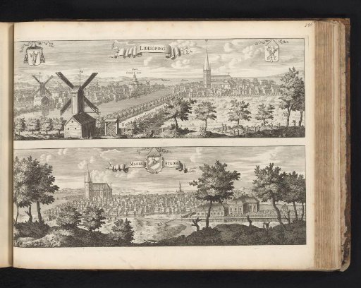 View of the cities of Lidköping and Mariestad