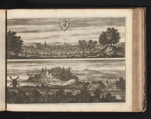 View of the city of Alingsås and the ruins of the castle