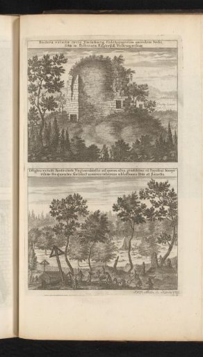 View of the ruins of Ymseborg and the spring of Saint Ingemo