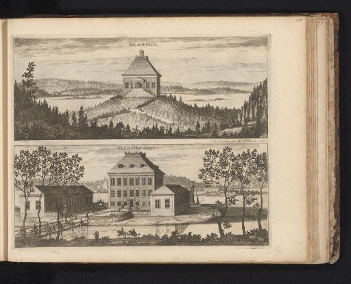 View of the hunting lodge Brahälla and Eksjöhovgård Castle