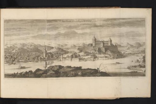 View of the city of Kungälv and the fortress of Bohus
