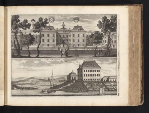 View of Haga Castle and the manor house Håtunaholm