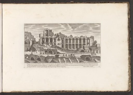 Ruins on the slopes of the Palatine with the Casa di Augusto