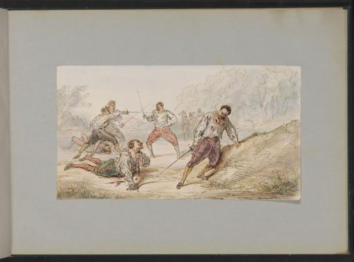 Landscape with Dueling Men