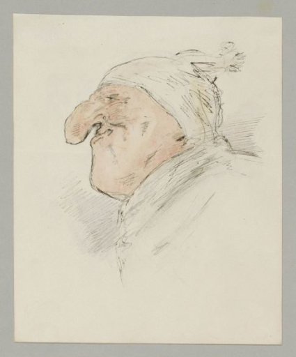 Caricature Head of a Man with a Nightcap
