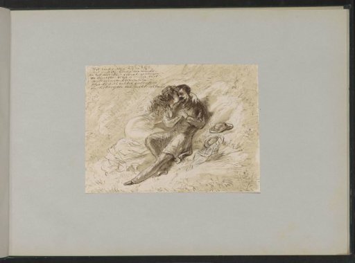 Loving couple in a landscape
