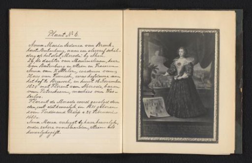 Photographic reproduction of a painted portrait of Anna Maria Sidonia van Bronckhorst-Batenburg-Steyn