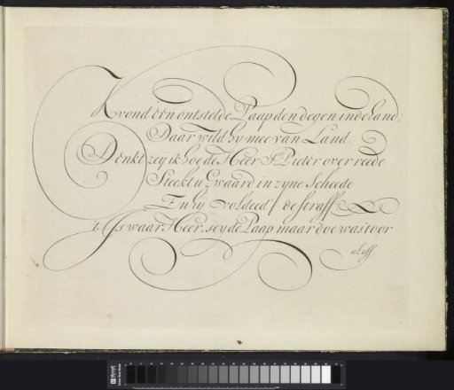 Writing sample: Kvond een ontstelde Paap (...).