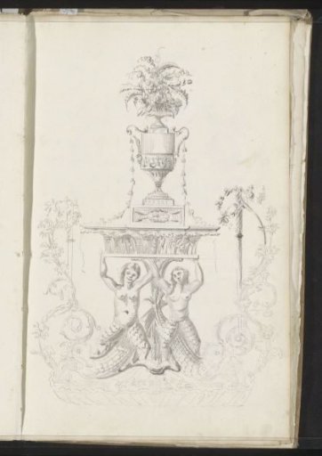 Ornament with Two Nereids Holding a Vase
