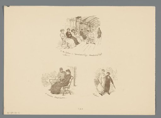 Three scenes with recreating men and women