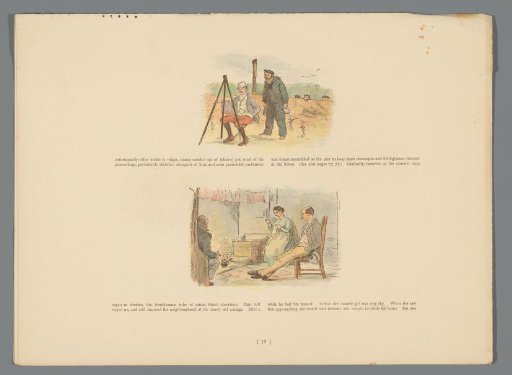 Six scenes with figures in daily life