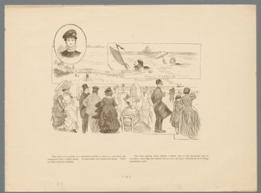 Three beach views and the portrait of an unknown woman