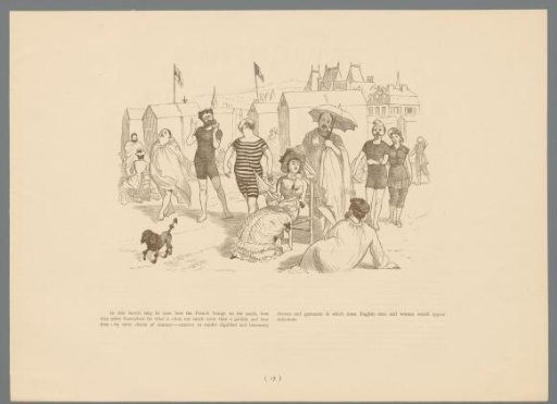 Bathing guests on the beach