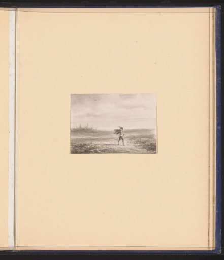 Landscape with a pedestrian
