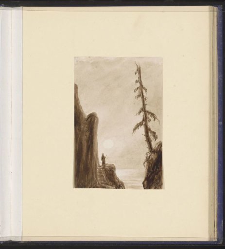 Traveler on a Rock by the Water
