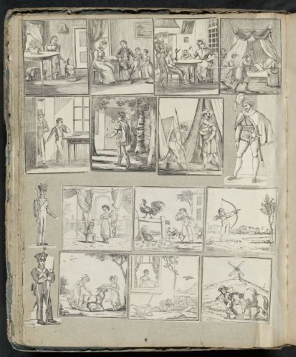 Album leaf with various scenes