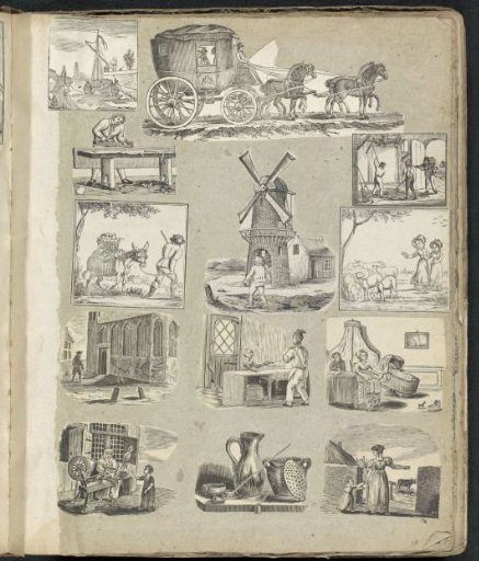 Album leaf with various scenes