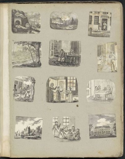 Album leaf with various scenes