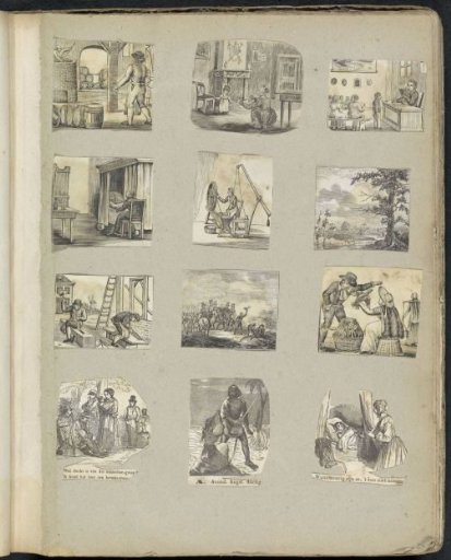 Album leaf with various scenes