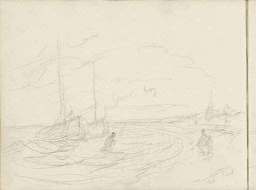 Boats moored before a coast