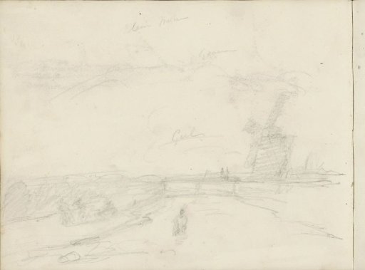 Landscape with water and a mill