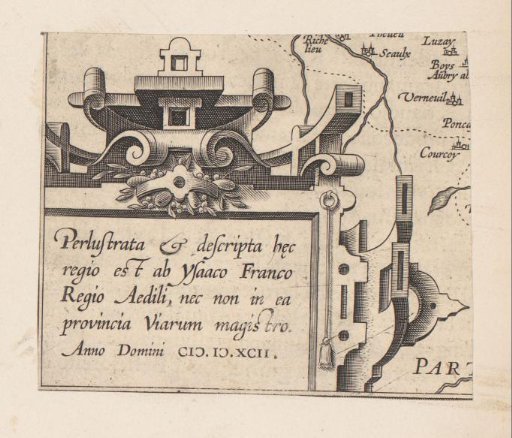 Rectangular cartouche with scrollwork
