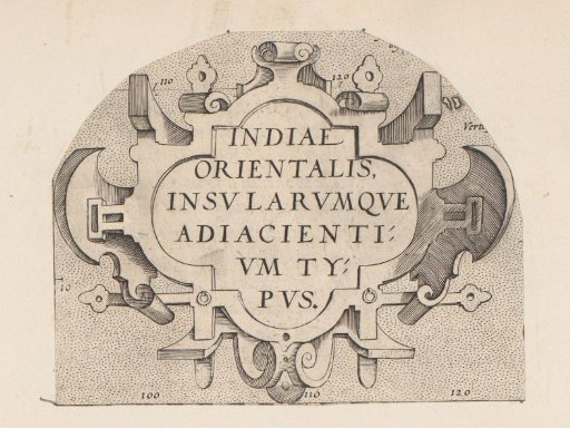 Four-lobed cartouche with scrollwork
