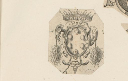Half-oval cartouche with scrollwork