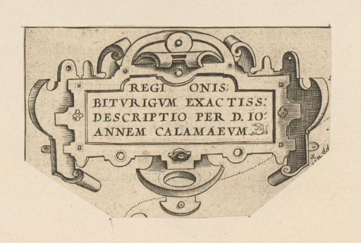 Rectangular cartouche with scrollwork