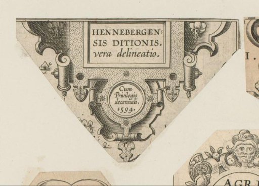 Triangular cartouche with scrollwork