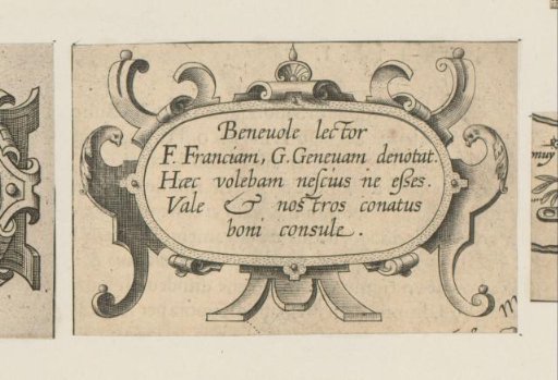 Oval cartouche with scrollwork
