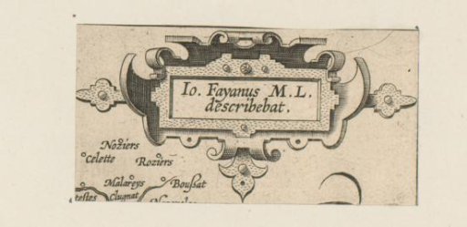 Rectangular cartouche with scrollwork