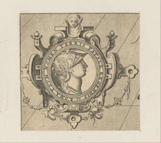 Round cartouche with the portrait of Tibullus