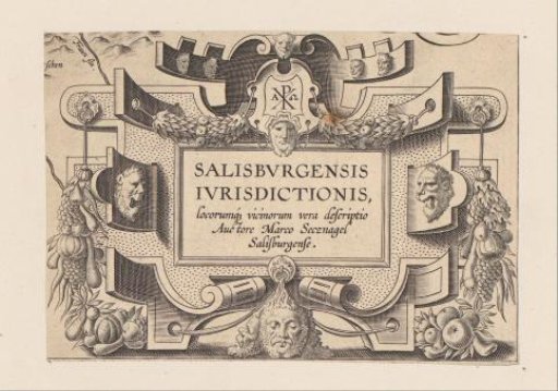 Cartouche with Christ monogram and Janus head