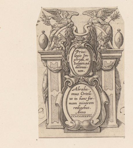 Cartouche with Two Angels and Two Birds