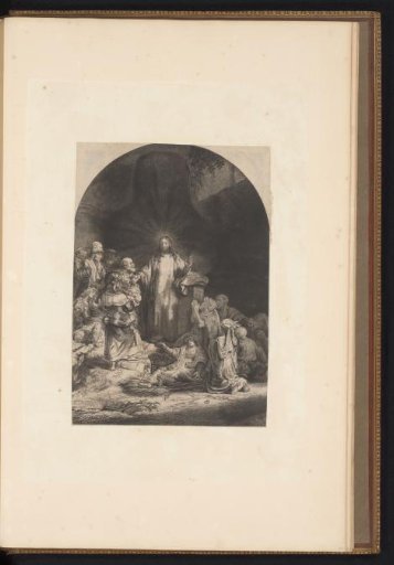 The Hundred Guilder Print: the central piece with Christ preaching, the plate arched
