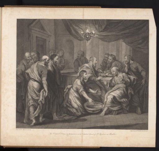 Christ washes the feet of the apostles
