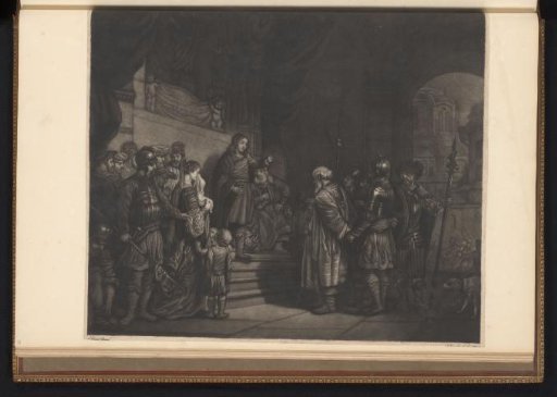 Daniel interrogates one of the elders during the trial of Susanna