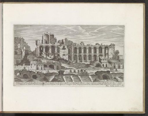 Ruins on the slopes of the Palatine with the Casa di Augusto