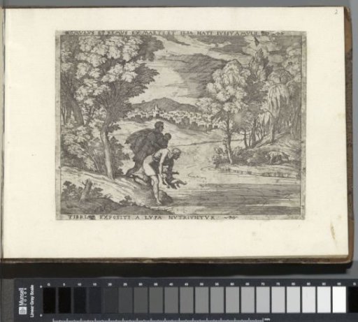 Romulus and Remus are thrown into the Tiber