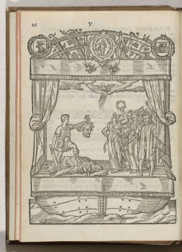 The representation of Het Mariacransken: David with the head of Goliath, 1577