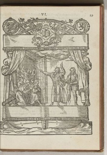 The representation of Den Boeck: Moses with the children of Israel, 1577