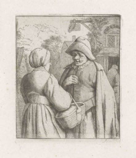 Woman and man in conversation