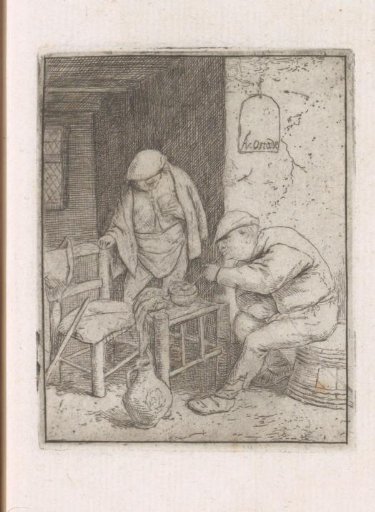 Man lighting a pipe in an interior