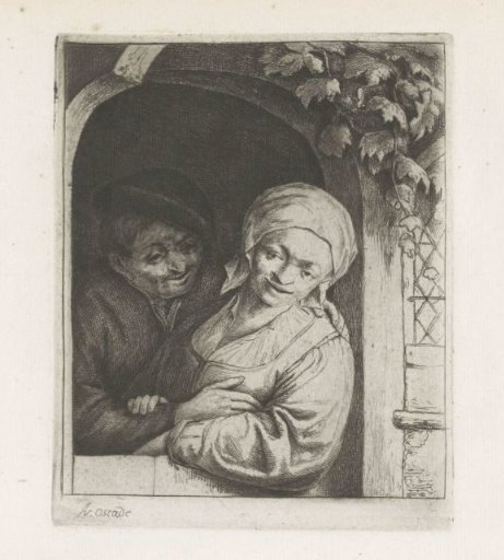 Farmer and Farmeress as a Lovers' Pair in a Doorway